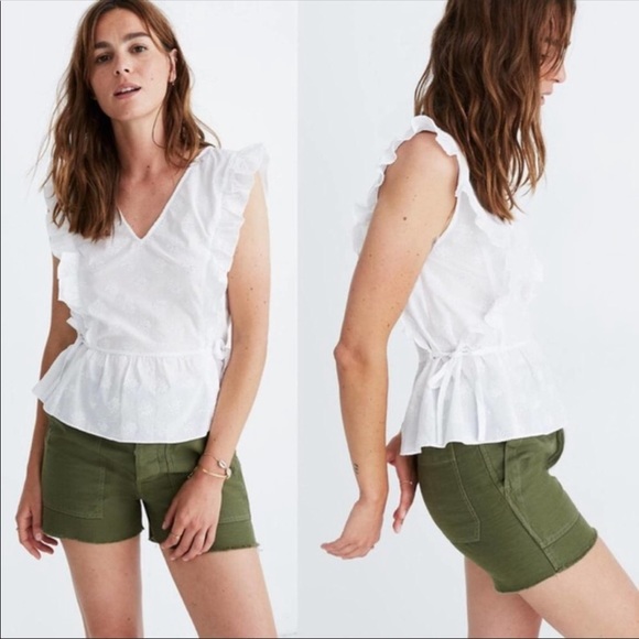 Madewell Tops - Madewell White cotton Tie Tank
